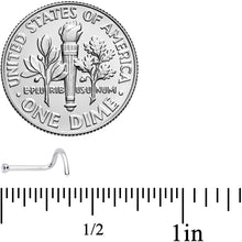 Load image into Gallery viewer, 20G Clear 1.5mm Grade 23 Titanium Press Fit Left Side Nose Screw
