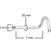 Load image into Gallery viewer, 20G Clear 1.5mm Grade 23 Titanium Press Fit Left Side Nose Screw
