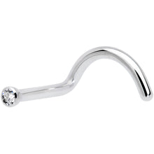 Load image into Gallery viewer, 18G Clear 1.5mm Grade 23 Titanium Press Fit Left Side Nose Screw
