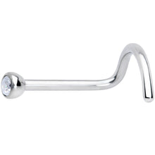 Load image into Gallery viewer, 20G Clear 2mm Grade 23 Titanium Press Fit Left Side Nose Screw
