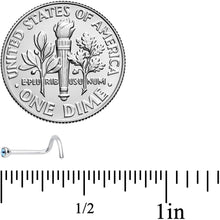 Load image into Gallery viewer, 20G Aqua 2mm Grade 23 Titanium Press Fit Left Side Nose Screw
