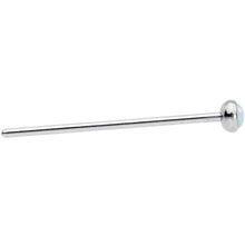Load image into Gallery viewer, 20G 3/4 White 3mm Synthetic Opal Titanium Fishtail Nose Ring
