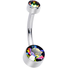 Load image into Gallery viewer, Vitrail 6mm Titanium Internal Thread Belly Ring Created with Crystals
