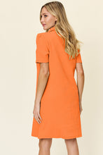 Load image into Gallery viewer, Double Take Full Size Texture Collared Neck Short Sleeve Dress Textured Dress For Women
