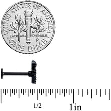Load image into Gallery viewer, 16G 5/16 Clear CZ Gem Black Amazing Om Labret Monroe Tragus
