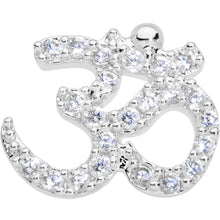 Load image into Gallery viewer, 18G 3/8 Clear CZ Gem Black Lotus Flower Nose Hoop
