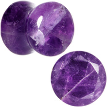 Load image into Gallery viewer, 00G Purple Amethyst Saddle Plug Set
