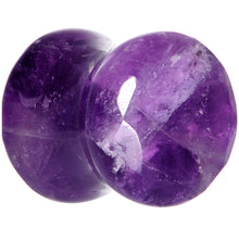 Load image into Gallery viewer, 00G Purple Amethyst Saddle Plug Set
