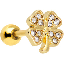 Load image into Gallery viewer, 16G 1/4 Gold Tone Shamrock St Patricks Day Cartilage Tragus
