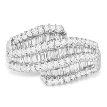 Load image into Gallery viewer, 14K White Gold Diamond Cocktail Ring Band (1 3/4 Cttw, H-I Color, SI2-I1 Clarity) - Size 6-1/2
