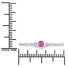 Load image into Gallery viewer, 0.65 Carat Genuine Ruby .925 Sterling Silver Bracelet
