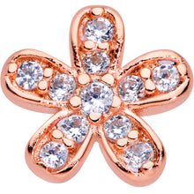 Load image into Gallery viewer, 16G 5/16 Clear Gem Flexible Bioplast Hippie Flower Labret Monroe Tragus

