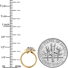 Load image into Gallery viewer, 20G 5/16 Clear Gem Gold Tone Little Chick Nose Hoop
