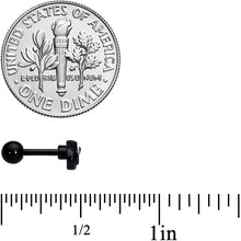 Load image into Gallery viewer, 16G 1/4 Black White Formal Bow Cartilage Tragus Earring
