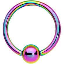 Load image into Gallery viewer, 16G 3/8 Rainbow BCR Captive Bead Ring
