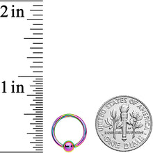 Load image into Gallery viewer, 16G 3/8 Rainbow BCR Captive Bead Ring
