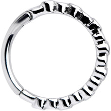 Load image into Gallery viewer, 16G 3/8 Clear Blue CZ Gem Classic Circles Hinged Segment Ring
