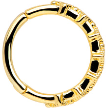Load image into Gallery viewer, 16G 3/8 Blue Gem Gold Tone Elegance Hinged Segment Ring
