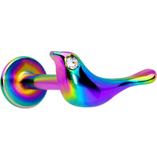 Load image into Gallery viewer, 16G 5/16 Clear Gem Rainbow Bird Labret Monroe Tragus
