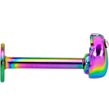 Load image into Gallery viewer, 16G 5/16 Clear Gem Rainbow Bird Labret Monroe Tragus

