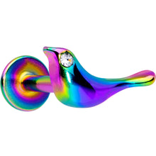 Load image into Gallery viewer, 16G 1/4 Clear Gem Rainbow Bird Labret Monroe Tragus
