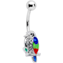 Load image into Gallery viewer, Clear Gem Tropical Parrot Bird Belly Ring
