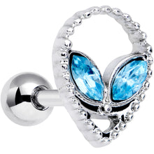 Load image into Gallery viewer, 16G 1/4 Aqua Gem Alien Cartilage Tragus

