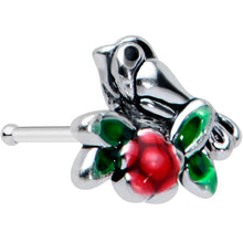 Load image into Gallery viewer, 20G 1/4 Perching Bird Flower Nose Bone
