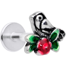 Load image into Gallery viewer, 16G 1/4 Perching Bird Flower Labret Monroe Tragus
