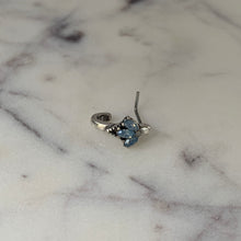Load image into Gallery viewer, 20G 5/16 Blue Faux Opal L Shaped Faux Hoop Nose Ring
