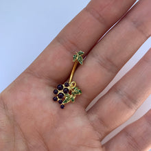 Load image into Gallery viewer, Gold Tone Yummy Grapes Belly Ring
