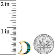Load image into Gallery viewer, 16G 3/8 Gold Tone Moon Sea Left Ear Closure Ring
