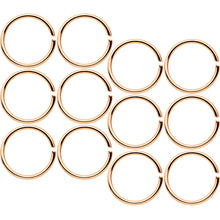 Load image into Gallery viewer, 20G 5/16 Rose Gold Tone Anodized Seamless Circular Ring Set of 12
