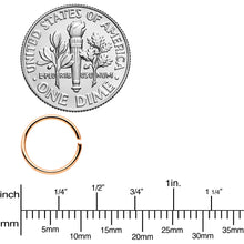 Load image into Gallery viewer, 20G 5/16 Rose Gold Tone Anodized Seamless Circular Ring Set of 12
