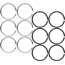 Load image into Gallery viewer, 22G 5/16 Steel Black Anodized Seamless Circular Ring Set of 12
