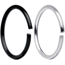Load image into Gallery viewer, 20G 5/16 Steel Black Anodized Seamless Circular Ring Set of 12
