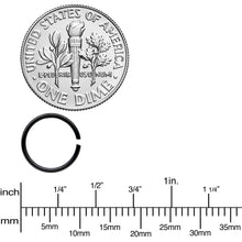 Load image into Gallery viewer, 20G 5/16 Steel Black Anodized Seamless Circular Ring Set of 12
