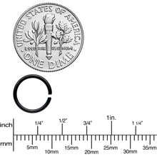 Load image into Gallery viewer, 18G 5/16 Steel Black Anodized Seamless Circular Ring Set of 12
