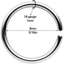 Load image into Gallery viewer, 18G 5/16 Steel Black Anodized Seamless Circular Ring Set of 12
