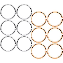 Load image into Gallery viewer, 20G 5/16 Steel Rose Gold Tone Anodized Seamless Circular Ring Set of 12
