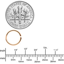Load image into Gallery viewer, 20G 5/16 Steel Rose Gold Tone Anodized Seamless Circular Ring Set of 12
