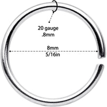 Load image into Gallery viewer, 20G 5/16 Steel Rose Gold Tone Anodized Seamless Circular Ring Set of 12
