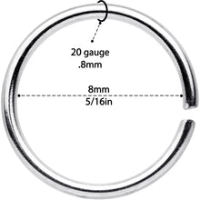Load image into Gallery viewer, 20G 5/16 Steel Rainbow Anodized Seamless Circular Ring Set of 12
