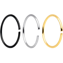 Load image into Gallery viewer, 22G 5/16 Black Gold Tone Anodized Seamless Circular Ring Set of 12
