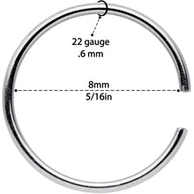 Load image into Gallery viewer, 22G 5/16 Gold Tone Rose Gold Tone Anodized Seamless Circular Ring Set of 12

