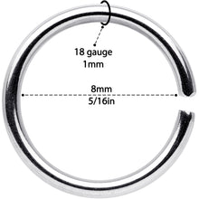 Load image into Gallery viewer, 18G 5/16 Gold Tone Rose Gold Tone Anodized Seamless Circular Ring Set of 12
