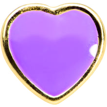 Load image into Gallery viewer, 20G 5/16 Purple Heart Valentines Day Nose Bone
