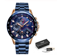 Load image into Gallery viewer, Business Elegant Men's  Watch With Chronometers Day View  Fluorescent Hands Excellent Look Unique Design Perfect Gift For Your Man
