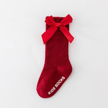 Load image into Gallery viewer, New Kids Stretchable Socks Toddlers Girls Big Bow Knee High Long Soft Cotton Lace Baby Comfortable Colorful  Socks
