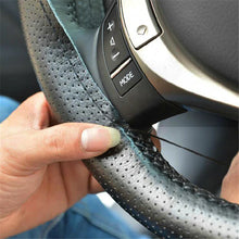 Load image into Gallery viewer, Genuine Leather Car Steering Wheel Cover Soft Anti slip Steering-Wheel Braid Cowhide Braid With Needles Thread Leather Steering Wheel Cover Heavy Duty Pure Cowhide Steering Wheel Cover, Genuine Leather Steering Wheel Cover (Copy)
